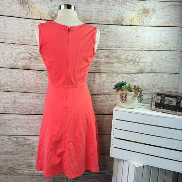 Banana Republic Women's Size 2 Coral Fit & Flare Mini Dress - Picture 7 of 9